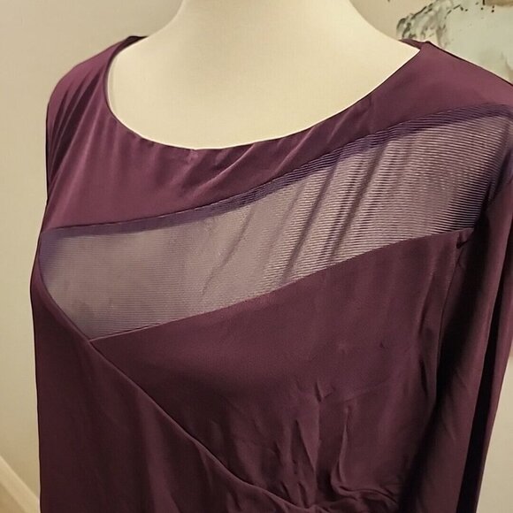 Colleen Lopez  Plum Dress 2x Long Sleeve NWT - Picture 2 of 6
